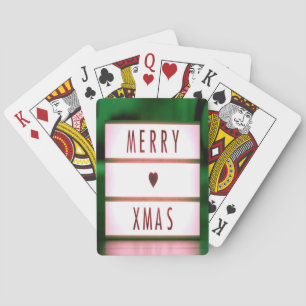 Frohe Weihnachten XMAS Grün und Rot Spielkarten