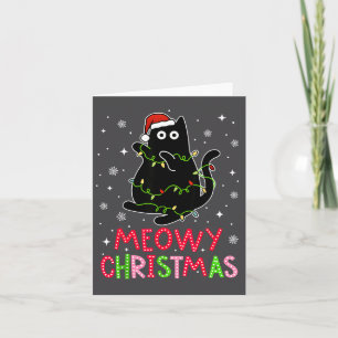 Frohe Weihnachten Xmas Lichter Schwarze Katzen Sch Karte