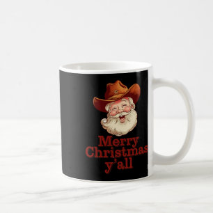 Frohe Weihnachten Y’all Cowboy Santa Western Land Kaffeetasse