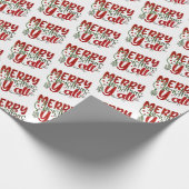 Frohe Weihnachten Y’All Glitzer Red Green Pattern Geschenkpapier (Ecke)