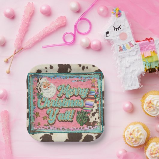 Frohe Weihnachten, Y’all Paper Tellers Pappteller (Party)