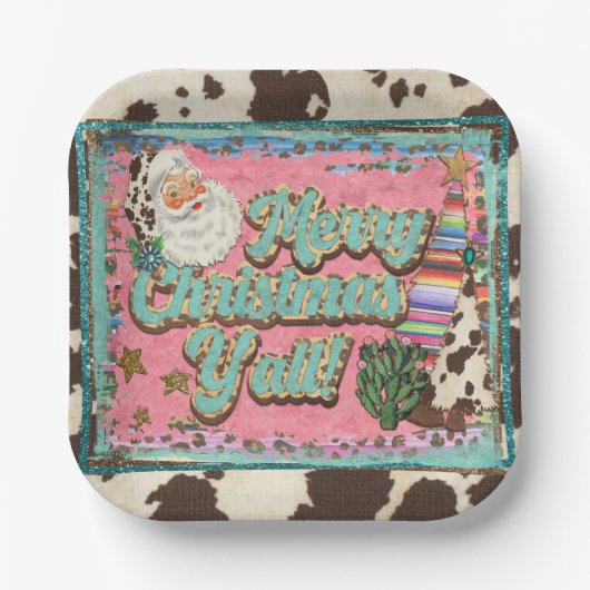 Frohe Weihnachten, Y’all Paper Tellers Pappteller (Vorderseite)