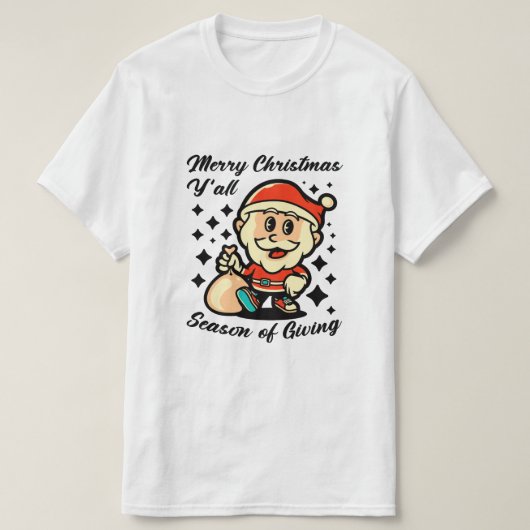 Frohe Weihnachten Y’all T-Shirt (Design vorne)