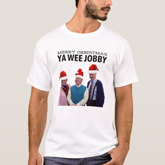 Frohe Weihnachten Ya Wee Jobby Jack Victor und Isa T-Shirt (Vorderseite)