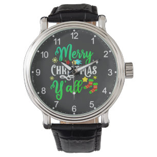 Frohe Weihnachten Y'all-85918 Armbanduhr