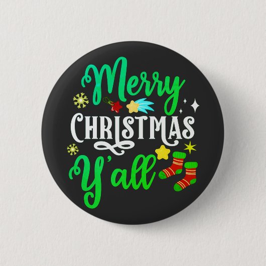 Frohe Weihnachten Y'all-85918 Button (Vorderseite)
