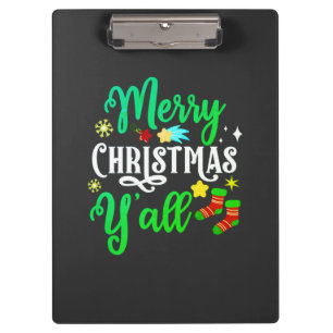 Frohe Weihnachten Y'all-85918 Klemmbrett