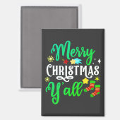 Frohe Weihnachten Y'all-85918 Magnet (Vorderseite/Rückseite)