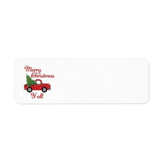Frohe Weihnachten Y'all Address Labels (Vorne)