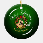 Frohe Weihnachten Y'all aus Nashville Ornament (Hinten)