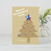 Frohe Weihnachten Y'all Card (Stehend Vorderseite)