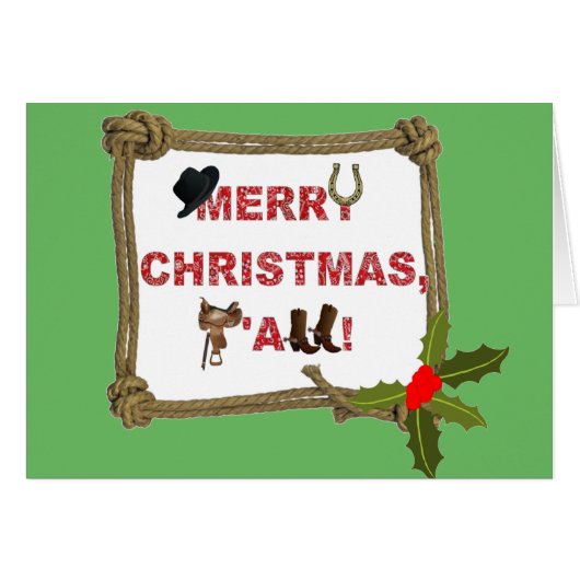Frohe Weihnachten, Ya'll - Cowboy (Vorderseite (Horizontal))