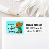 Frohe Weihnachten Y'all Cowboy Boots, Hat (Insitu)