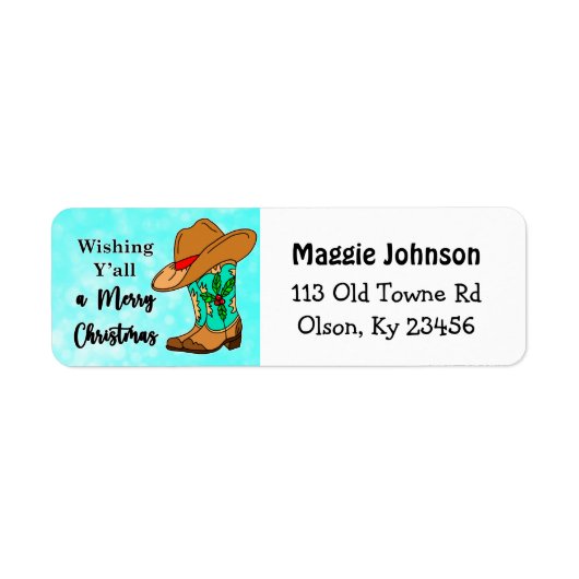 Frohe Weihnachten Y'all Cowboy Boots, Hat (Vorne)