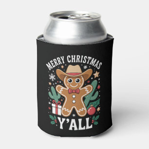 Frohe Weihnachten Yall Cowboy Ingwerbrot Kaktus Dosenkühler