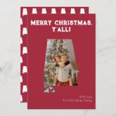 Frohe Weihnachten Y'all Crimson Alabama Staat Foto (Vorne/Hinten)