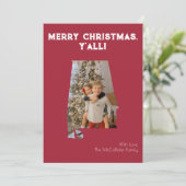 Frohe Weihnachten Y'all Crimson Alabama Staat Foto (Stehend Vorderseite)