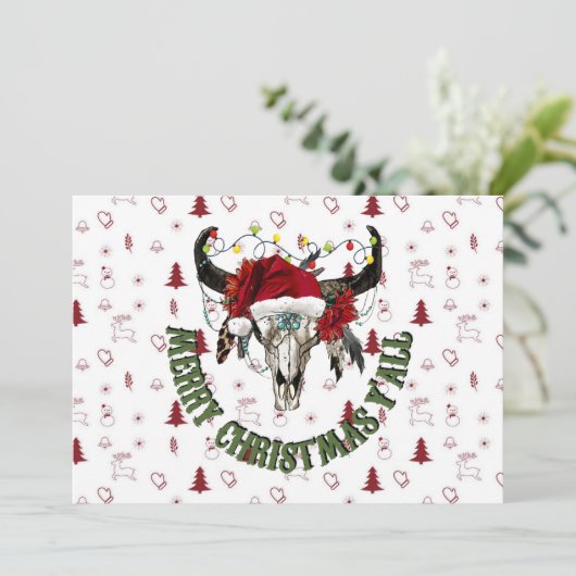 Frohe Weihnachten Y'all Einladung (Stehend Vorderseite)