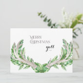 Frohe Weihnachten Y'all Foto Holiday Antlers (Stehend Vorderseite)