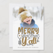 Frohe Weihnachten Y'All Foto Künstlerische Typogra (Vorderseite)