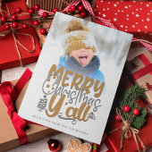 Frohe Weihnachten Y'All Foto Künstlerische Typogra