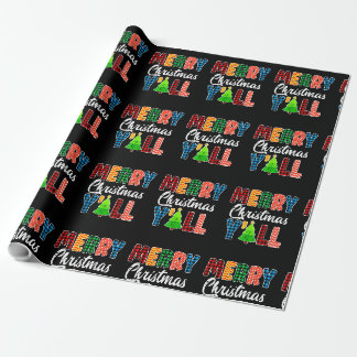 Frohe Weihnachten Y'all Funny Xmas PJs Männer Frau Geschenkpapier