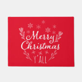 Frohe Weihnachten Y'all Fußmatte (Vorderseite)
