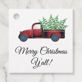 Frohe Weihnachten Y'all Gefälligkeitstags Geschenkanhänger