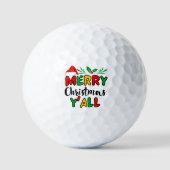 Frohe Weihnachten Y'all Golfball (Vorderseite)