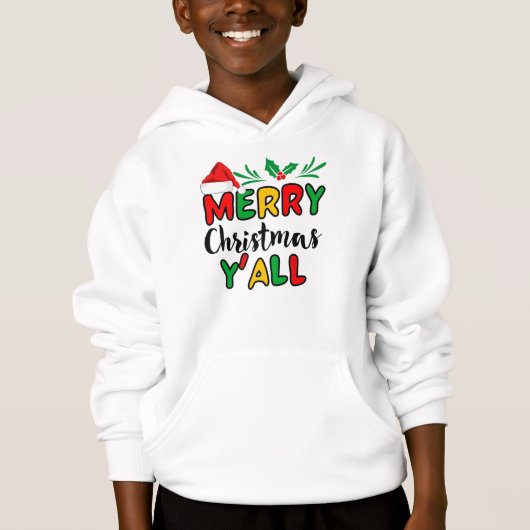 Frohe Weihnachten Y'all Hoodie (Vorderseite)