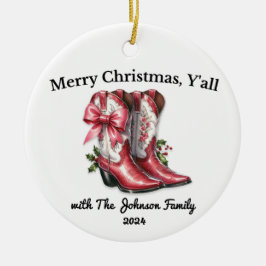 Frohe Weihnachten, Y'all Keramik Ornament