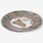 Frohe Weihnachten Y'all Land und Western Rustikal Pappteller (Schrägansicht)