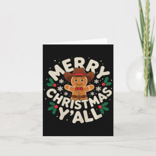 Frohe Weihnachten Yall Lebkuchen Cowboy Howdy West Karte