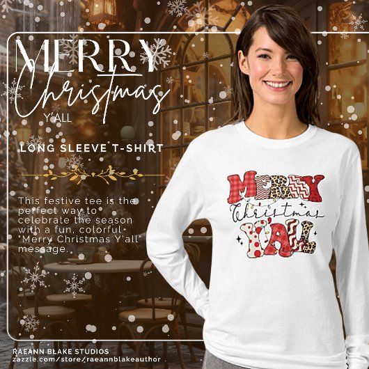 Frohe Weihnachten Y'all Long Sleeve T - Shirt