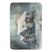 Frohe Weihnachten Y'All Marvelous Winter Night Badematte (Vorderseite Vertikal)