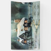 Frohe Weihnachten Y'All Marvelous Winter Night Banner (Vertikal)