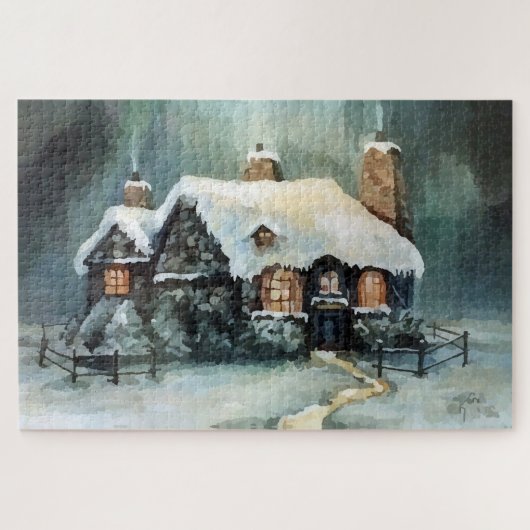 Frohe Weihnachten Y'All Marvelous Winter Night Puzzle (Horizontal)