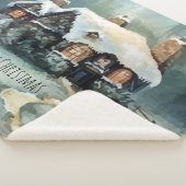 Frohe Weihnachten Y'All Marvelous Winter Night Sherpadecke (3/4)