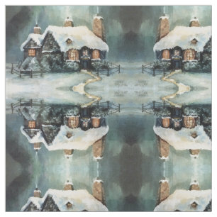 Frohe Weihnachten Y'All Marvelous Winter Night Stoff