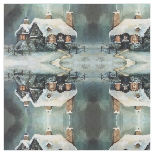 Frohe Weihnachten Y'All Marvelous Winter Night Stoff (Muster)