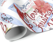 Frohe Weihnachten Y'all - Mississipi Kunst Geschenkpapier (Rolleneckpunkt)