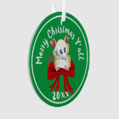 Frohe Weihnachten Ya'll mit Possum Ornament (Vorderseite)
