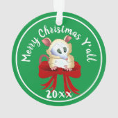 Frohe Weihnachten Ya'll mit Possum Ornament (Rückseite)