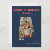Frohe Weihnachten Y'all Navy Alabama Staat Foto (Vorderseite)