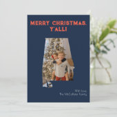 Frohe Weihnachten Y'all Navy Alabama Staat Foto (Stehend Vorderseite)