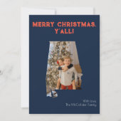 Frohe Weihnachten Y'all Navy Alabama Staat Foto (Vorderseite)