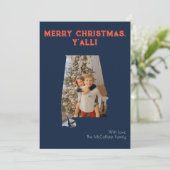 Frohe Weihnachten Y'all Navy Alabama Staat Foto (Stehend Vorderseite)