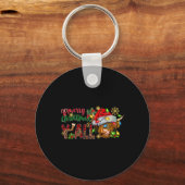 Frohe Weihnachten Y'all Niedliche Hochland-Kuh Wei Schlüsselanhänger (Vorderseite)