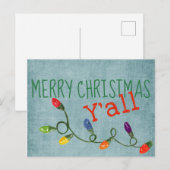 Frohe Weihnachten Y'All Postkarte (Vorne/Hinten)