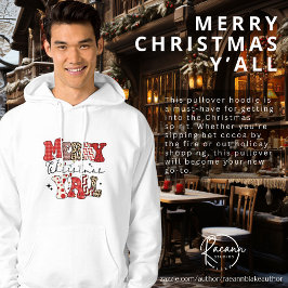 Frohe Weihnachten Y'all Pullover Hooded Sweatshirt